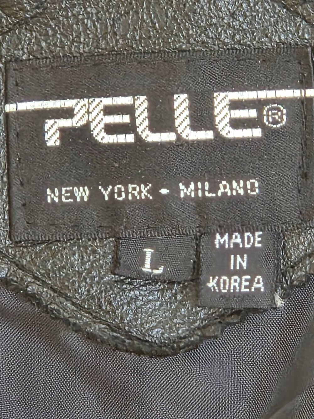 Vintage Long Leather Black Trench Coat Duster Pelle New York-Milano L STUNNING - Picture 9 of 16